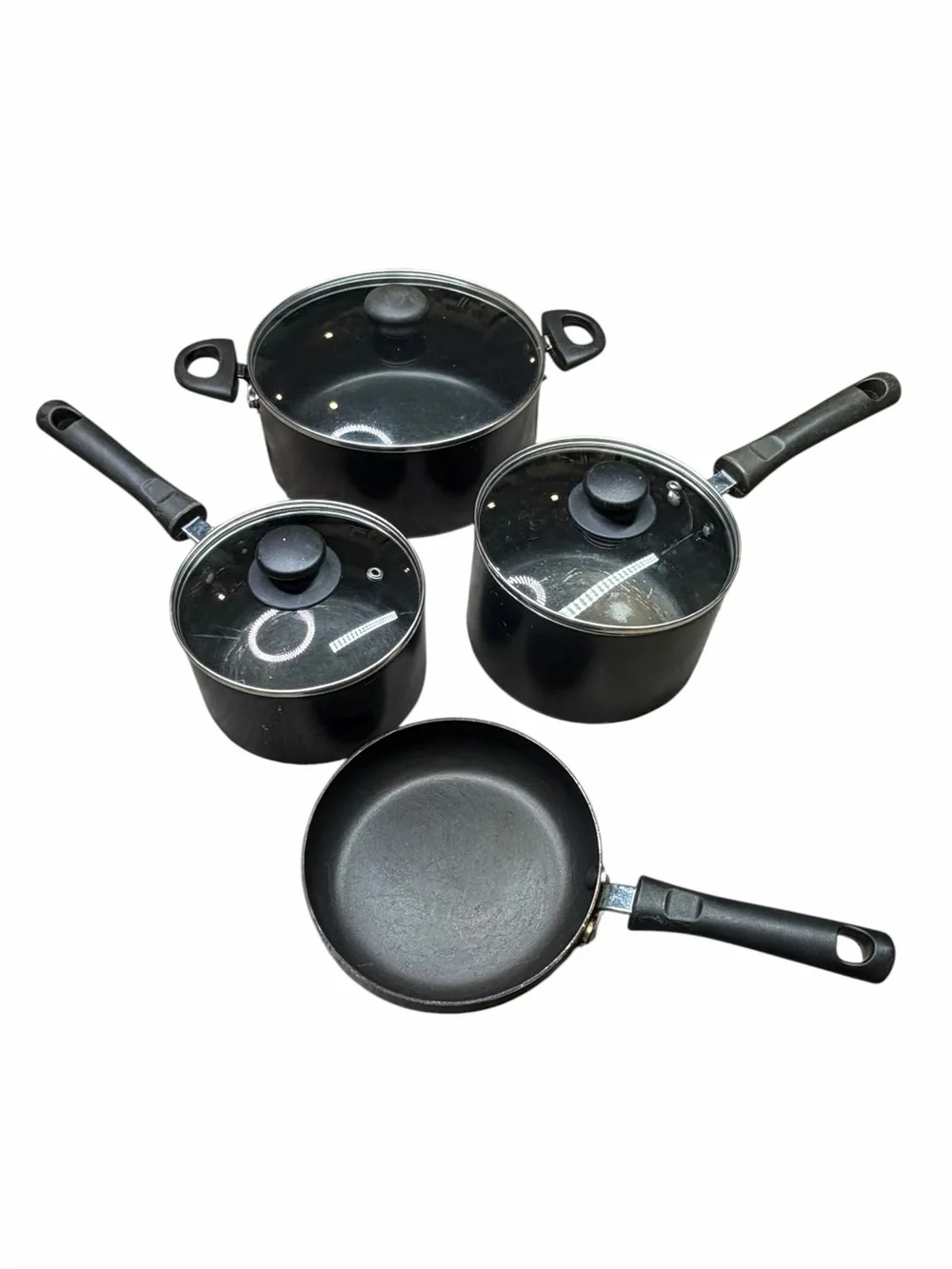 Tools Of The Trade Basics Black 7-Piece Non Stick Aluminium Cookware Set